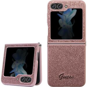 Guess Etui Guess GUHCZF5HGGSHP Samsung Galaxy Z Flip 5 hardcase Glitter Script różowy/pink