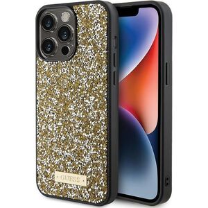 Guess Guess GUHCP15XPFGSBSD iPhone 15 Pro Max 6.7" żółty/yellow hardcase Rhinestone Metal Logo