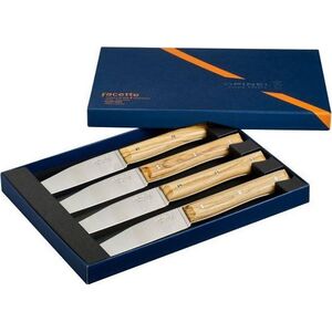 Opinel Opinel Table Knives Facette Set of 4  Olive Wood