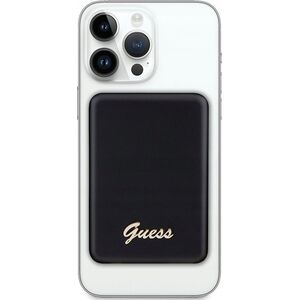 Powerbank Guess Guess Powerbank indukcyjny 15W GUPBM5ALGSGK 5000mAh czarny/black MagSafe Metal Script Logo