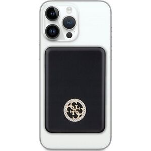 Powerbank Guess Guess Powerbank indukcyjny 5W GUPBM3AL4DMK 3000mAh czarny/black MagSafe 4G Strassed Metal Logo