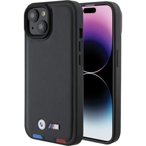 BMW Etui BMW BMHCP15S22PTDK Apple iPhone 15 Leather Stamp Tricolor czarny/black