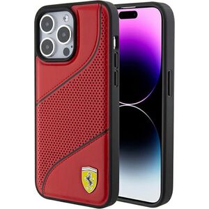 Ferrari Ferrari FEHCP15LPWAR iPhone 15 Pro 6.1" czerwony/red hardcase Perforated Waves Metal Logo