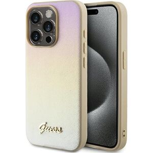 Guess Guess GUHCP14LPSAIRSD iPhone 14 Pro 6.1" złoty/gold hardcase Saffiano Iridescent Script
