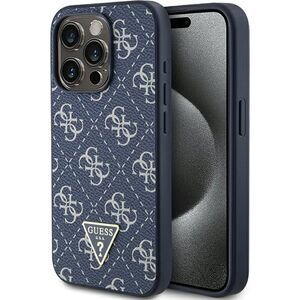 Guess Guess GUHCP15LPG4GPB iPhone 15 Pro 6.1" niebieski/blue hardcase 4G Triangle Metal Logo
