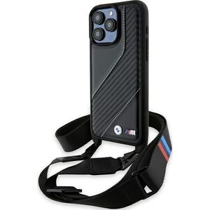BMW BMW BMHCP15L23PSCCK iPhone 15 Pro 6.1" czarny/black hardcase M Edition Carbon Stripe & Strap