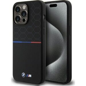 BMW BMW BMHMP15X22SMPK iPhone 15 Pro Max 6.7" czarny/black hardcase M Silicone Pattern MagSafe NoSize