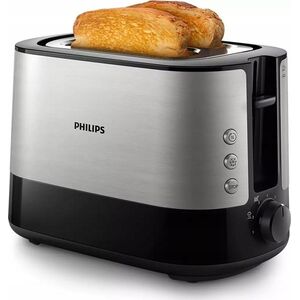 Toster Philips Philips | Toaster | HD2635/90 Viva Collection | Number of slots 2 | Housing material Metal/Plastic | Stainless Steel/Black