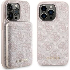 Guess Zestaw Guess GUBPM5P14L4GEMGP iPhone 14 Pro 6.1" hardcase + Powerbank 5000mAh MagSafe różowy/pink 4G Metal Logo NoSize