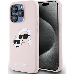 Karl Lagerfeld Karl Lagerfeld KLHMP15XSKCHPPLP iPhone 15 Pro Max 6.7" różowy/pink hardcase Silicone Karl & Choupette MagSafe