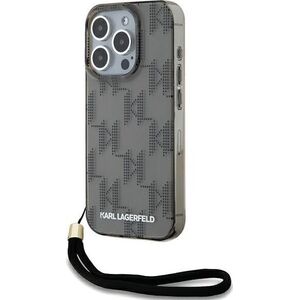 Karl Lagerfeld Karl Lagerfeld KLHCP15LHKDPNSK iPhone 15 Pro 6.1" czarny/black hardcase IML Mono KL Pattern & Cord