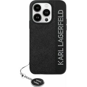Karl Lagerfeld Karl Lagerfeld KLHCP15LPSAKDGCK iPhone 15 Pro 6.1" czarny/black hardcase Saffiano Rhinestones & Charm