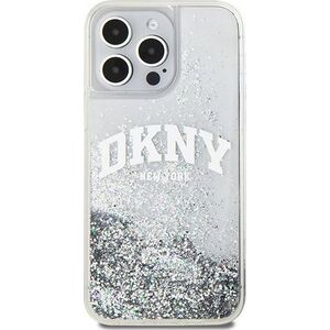 DKNY DKNY Liquid Glitter Big Logo - Etui iPhone 15 Pro (biały)