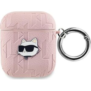 Karl Lagerfeld Karl Lagerfeld KLA2PGCHPP AirPods 1/2 cover różowy/pink Monogram Choupette Head