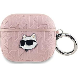 Karl Lagerfeld Karl Lagerfeld KLA3PGCHPP AirPods 3 cover różowy/pink Monogram Choupette Head