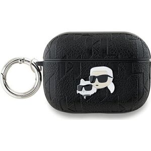 Karl Lagerfeld Karl Lagerfeld KLAP2PGKCPK AirPods Pro 2 (2022/2023) cover czarny/black Monogram Karl & Choupette Head
