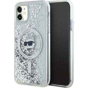 Karl Lagerfeld Karl Lagerfeld KLHMN61LGCHSGH iPhone 11 / Xr 6.1" hardcase transparent Liquid Glitter Choupette Head Magsafe