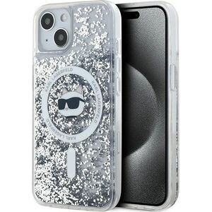 Karl Lagerfeld Karl Lagerfeld KLHMP13MLGCHSGH iPhone 13 6.1" hardcase transparent Liquid Glitter Choupette Head Magsafe