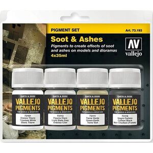 Vallejo Vallejo: 73.193 - Pigment Set -Soot & Ashes (4x35 ml)