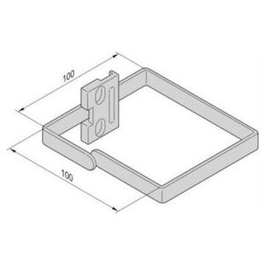 SCHROFF SCHROFF VARISTAR Prowadnica kablowa stalowa, 100x100, do profili (Rack 800 mm szerokości) lub profili 19, 4 szt.