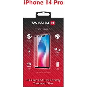 Swissten Glass Color Frame, Case Friendly Apple IPhone 14 Pro Black