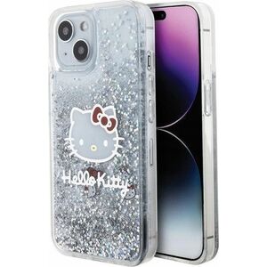 Sourcing Hello Kitty HKHCP15SLIKHET iPhone 15 / 14 / 13 6.1" silver/silver hardcase Liquid Glitter Charms Kitty Head