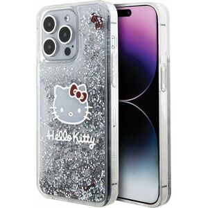 Sourcing Hello Kitty HKHCP15XLIKHET iPhone 15 Pro Max 6.7" silver/silver hardcase Liquid Glitter Charms Kitty Head