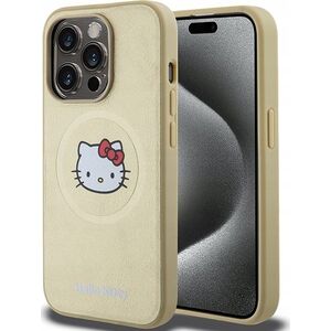 Sourcing Hello Kitty HKHMP15XPGHCKD iPhone 15 Pro Max 6.7" gold/gold hardcase Leather Kitty Head MagSafe
