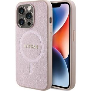 Guess Guess GUHMP15LPSAHMCP iPhone 15 Pro 6.1" różowy/pink hardcase Saffiano MagSafe
