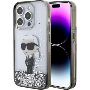 Karl Lagerfeld Karl Lagerfeld KLHCP15XLKKNSK iPhone 15 Pro Max 6.7" transparent hardcase Liquid Glitter Ikonik