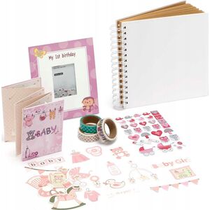 Fujifilm Instax collection 1-st birthday Pink (frame, album, stickers and decor.tape )