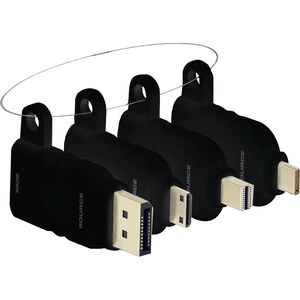 Adapter AV Vision VISION Professional installationstauglicher Multi-Adapter-Schlusselring - 30 JAHRE GARANTIE - vier Adapter: Mini-DisplayPort zu HDMI / DisplayPort zu HDMI / Mini-HDMI zu HDMI / USB-C zu HDMI - 4K - mDP (M) / DP (M) / USB-C (M) / mHDMI (M