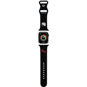 Sourcing Hello Kitty HKAWLSCHBLK Apple Watch Strap 42/44/45/49mm black/black strap Silicone Kitty Head