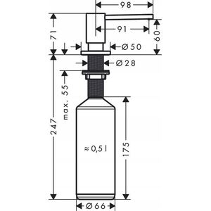 Hansgrohe Soap dispenser Hansgrohe A41 40438800