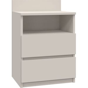 Topeshop Szafka nocna, 2 szuflady, Malwa, 40x32x59 cm, kaszmir