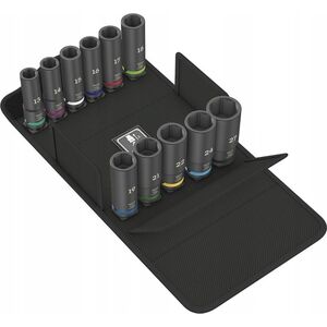 Wera Wera 8790 C Impaktor Deep Set 1, 11 pieces, socket wrench (black, 1/2", in textile box)