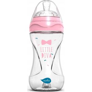 Nuvita Nuvita, Butelka szklana antykolkowa różowa, 240ml
