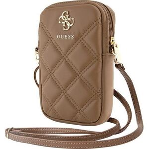Guess Guess Zip Quilted 4G - Torebka na telefon (brązowy)
