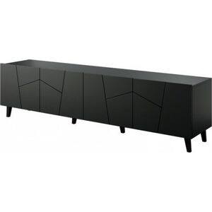 Cama Meble Szafka RTV ETNA 200x42x52 czarny mat