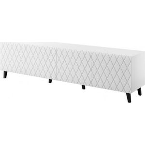 Cama Meble Szafka RTV ASTI 200x42x52 biały mat
