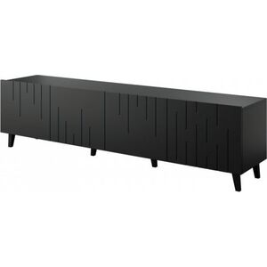 Cama Meble Szafka RTV BARI 200x42x52 czarny mat