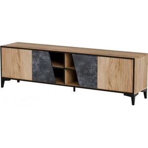 Cama Meble Szafka RTV 4D OVO 180x38xH53 dąb/beton