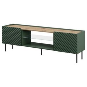 Cama Meble Szafka RTV EF ONDA 180,5x40xH58,39 zieleń (stojąca lub wisząca)