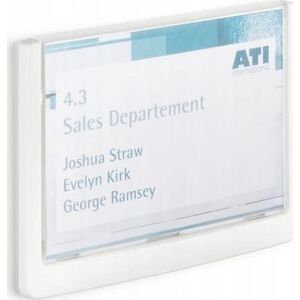 Durable Tabliczka informacyjna 149x105.5mm DURABLE CLICK SIGN 486102 biała z wysokiej jakości plastiku