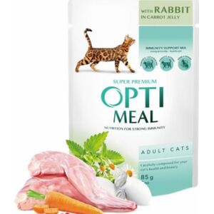 Optimeal Optimeal Kot Saszetka85g Królik Marchewkowa Galareta