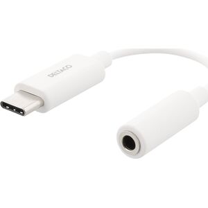 Deltaco DELTACO USB-C į 3,5 mm adapteris, 10 cm, aktyvus, baltas USBC-1145