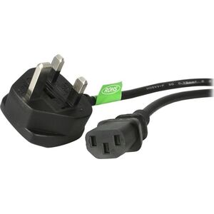Kabel zasilający StarTech StarTech BS13U-1M-POWER-LEAD kabel zasilające Czarny BS 1363 C13 panel