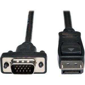 Kabel Eaton Eaton Tripp Lite Series DisplayPort 1.2 to VGA Active Adapter Cable (DP with Latches to HD15 M/M), 3 ft. (0.9 m) - Videokabel - DisplayPort (M) zu HD-15 (VGA) (M) - 91 cm - aktiv, eingerastet - Schwarz