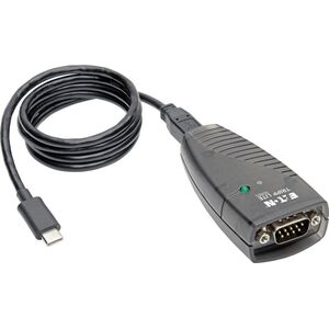 Adapter USB Eaton Eaton Tripp Lite Series USB-C to Serial Adapter (DB9) - Keyspan, High-Speed (M/M), Detachable Cable, TAA - Serieller Adapter - USB - RS-232 x 1 - Schwarz - TAA-konform
