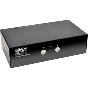 Przełącznik Eaton Eaton Tripp Lite series 2-Port DisplayPort KVM Switch w/Audio, Cables and USB 3.0 SuperSpeed Hub - KVM-/Audio-/USB-Switch - 2 x KVM/Audio/USB - 1 lokaler Benutzer - Desktop